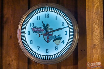 Lincoln Mercury Service 20" Neon Advertising Clock
