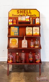 Shell Household Products Display Rack w/ Product