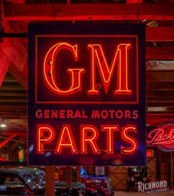 Exceptional GM General Motors Parts Double Sided Porcelain Neon Sign
