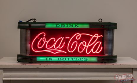 Drink Coca-Cola In Bottles Art Deco Neon Advertising Sign