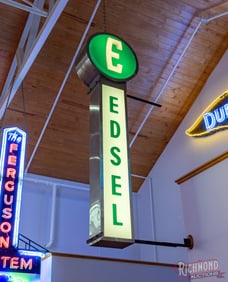 Amazing Edsel Automobiles 9' Vertical DS Emb. Plastic Lighted Sign (Ford)