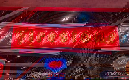 Firestone Bowtie 10' Horizontal Double Sided Porcelain Factory Neon Sign
