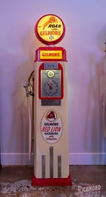 Gilmore Red Lion Tokheim 36B Restored Clock Face Gas Pump