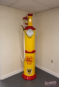Shell National Simplex Clock Face Gas Pump Restored 