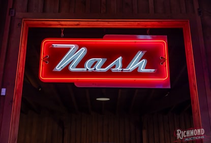 Nash Automobiles 7' Single Sided Porcelain Die Cut Factory Neon Sign