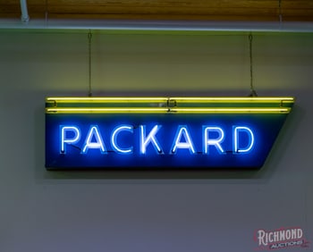 Unusual Packard Single Sided Porcelain Neon Sign