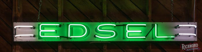 1950s Edsel "Ford" Automobiles 8' Single Sided Tin Neon Sign 