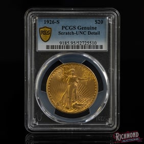 1926-S $20 Saint Gaudens Gold Double Eagle Coin