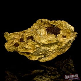 13.59 gram Clay Pipe Natural Gold Nugget w/ Inverted Crystal Structure
