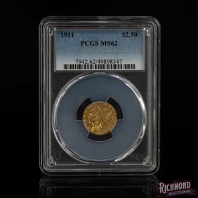 1911 $2.50 Indian Head Gold Quarter Eagle Coin
