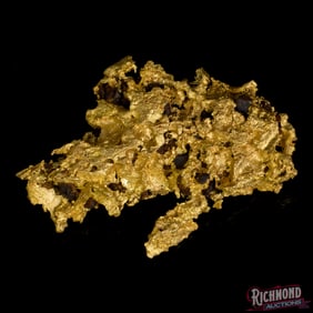 10 gram Rough & Sharp Alluvial Nugget w/ Ironstone Matrix