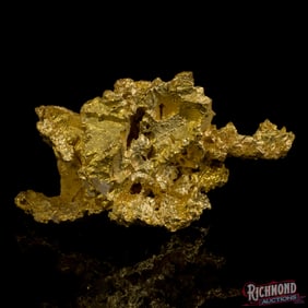 5.9 gram Clay Pipe Inverted Crystal Structure Natural Gold Nugget