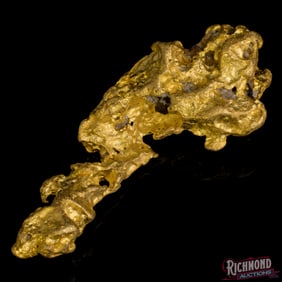 45.91 gram Uniquely Shaped Alluvial Gold Nugget w/ Great Character (1.4oz)
