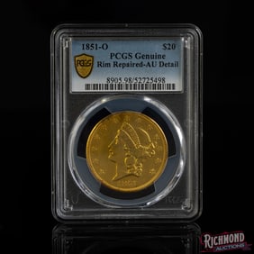 1851-O $20 Liberty Head Gold Double Eagle Coin