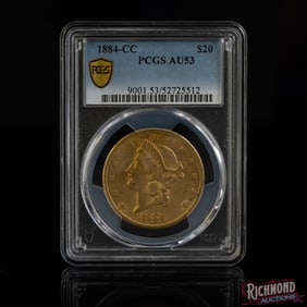 1884-CC $20 Liberty Head Gold Double Eagle Coin