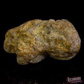 12 gram Quartz and Gold Nugget Specimen Very Well Travelled From The Quartz Vein