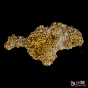 12 gram Alluvial Gold Nugget & Quartz Specimen w/ Shape and Character