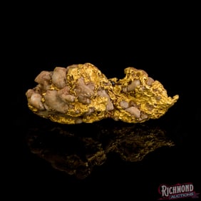 124.4 gram Water Worn Gold & Quartz Specimen w/ Great Shine (4 oz of gold)