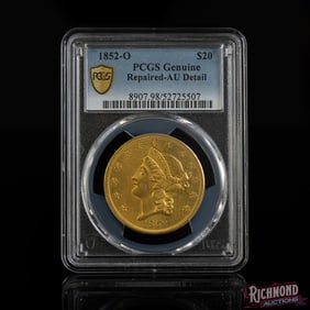 1852-O $20 Liberty Head Gold Double Eagle Coin