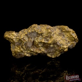 4.8 gram Gold Nugget w/ Quartz Host Rock