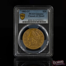 1883-CC $20 Liberty Head Double Eagle Gold Coin
