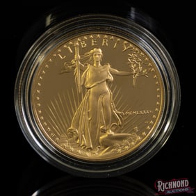 1986 Proof 1 oz American Gold Eagle Coin, OGP