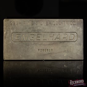 100 oz Engelhard 0.999 Silver Bar, P382810