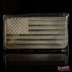 10 oz American Flag 0.999 Silver Bar