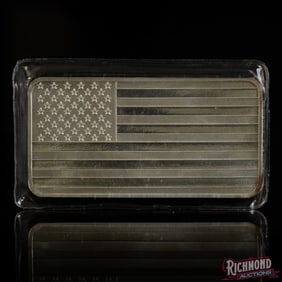 10 oz American Flag 0.999 Silver Bar