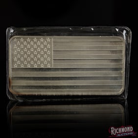 10 oz American Flag 0.999 Silver Bar