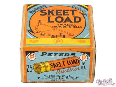 Sealed Peters Skeet Load Paper Shot Shells Smokeless Shotgun 16 Ga Box