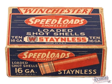 Winchester Speed Loads Staynless Smokeless Loaded Paper Shot Shells 10 Pack 16 Ga One Piece Box