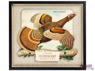 Ithaca Featherlight Repeaters Die Cut 3D Advertising Display Sign Wild Turkey
