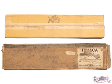 Rare Empty Cardboard Factory Box for Ithaca 5E Grade Side by Side Shotgun