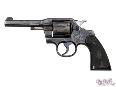Rare Cuno Helfricht Factory Engraved Colt Army Special Double Action Revolver in .38 Special