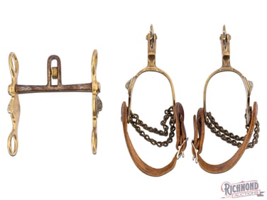 Buermann Set of Cowboy Spurs and Horse Bit