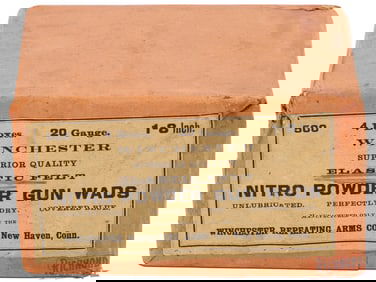 Rare Full Box of Winchester 20 Gauge Nitro Powder Gun Wads