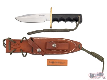 Randall Made Model 15 Airman Fixed Blade Knife w/ Leather Sheath