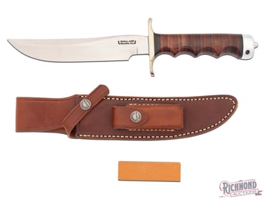 Randall Made Model 3 Hunter 7" Fixed Blade Knife w/ Leather Sheath