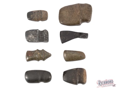 Collection of 8 Native American Style Axe Heads