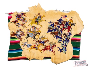 Stunning Native American Contemporary Made Beaded Pictorial Art Piece