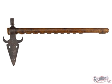 Buffalo Head Effigy Spontoon Peace Pipe Axe