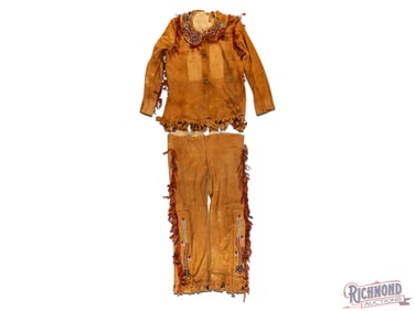 Northeast Native American Glass Beaded Jacket & Pant Suit