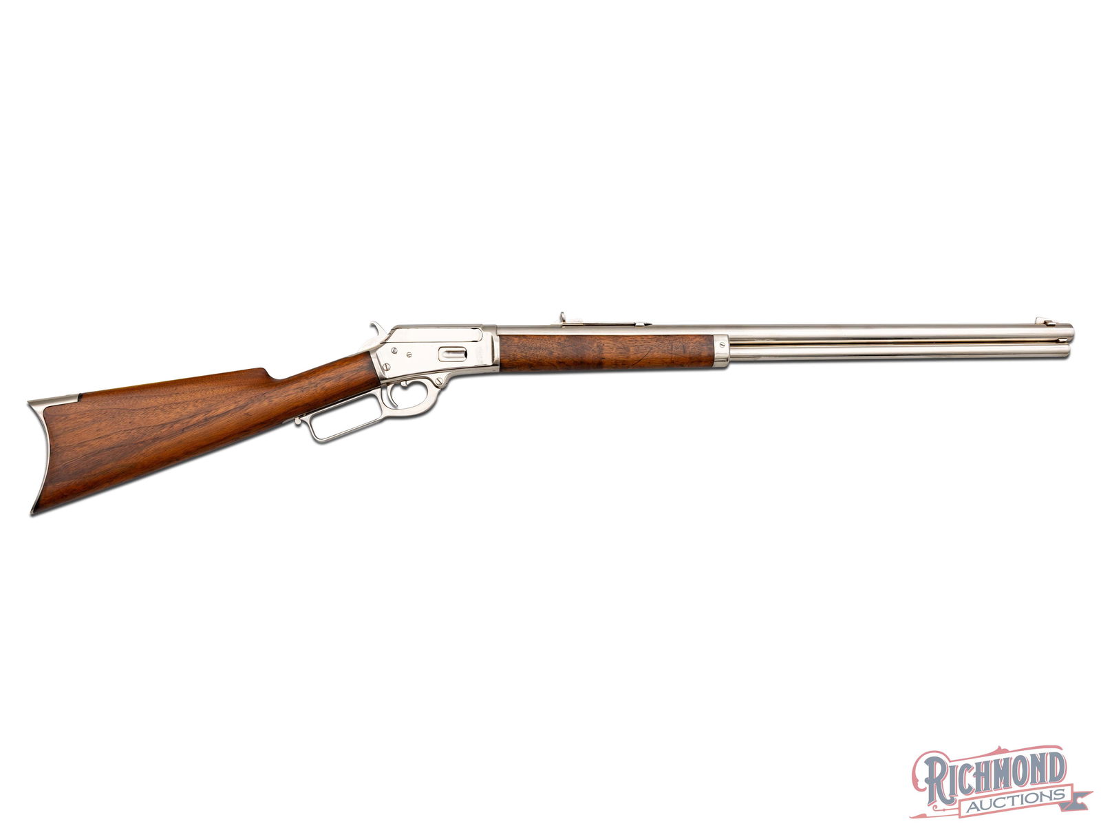 Antique 1893 Marlin Model 1889 Safety Lever Action .38-40 WCF Rifle: Manufactured by Marlin in 1893. This rifle features a 24" round barrel with full length tubular magazine. Top of the barrel is stamped "MARLIN FIRE ARMS CO., NEW-HAVEN, CT. U.S.A. / PATENTED OCT. 11,