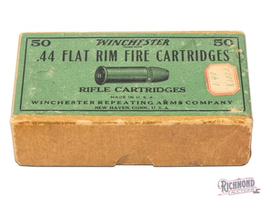 Factory Full 50 Round Original Box of Winchester 44 Henry Rimfire Rounds