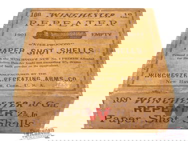Winchester 100 Round 16 Gauge Primed 1901 Repeater Empties Two Piece Shell Box