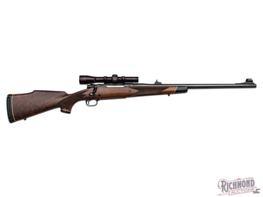 Winchester Super Grade Model 70 Bolt Action Rifle in 375 H&H Caliber with Leupold Scope