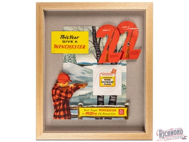 This Year Give a Winchester 22 Rifle Die Cut 3D Advertising Display Sign