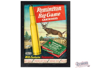 Remington Big Game Cartridges Framed Advertising Poster Sign w/ Deer