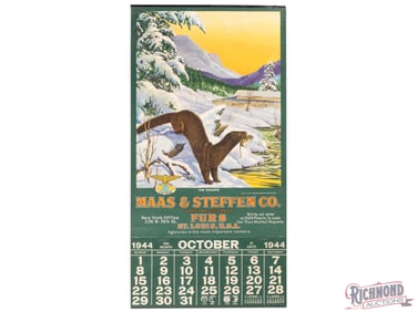 1944 Maas & Steffen Furs Advertising Calendar "The Invader"